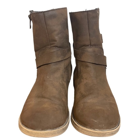 Rocket Dog BrownFaux Leather Mid Calf Low Heel Boots - Picture 2 of 10